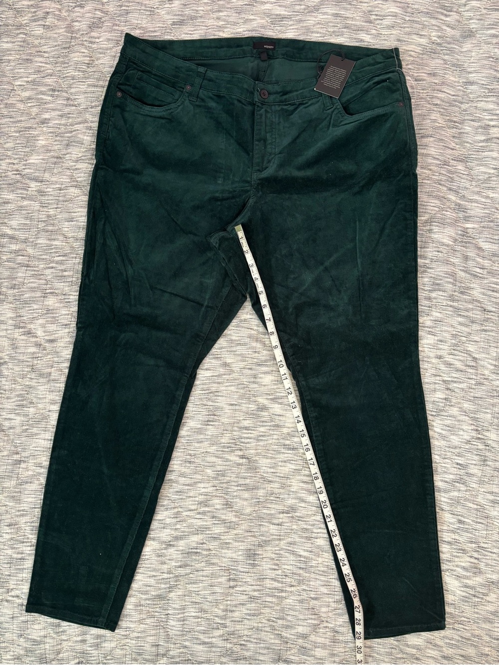 Edyson Hampton Skinny Corduroy Jeans In Forest Green Sz 20W NWT - - Picture 5 of 8